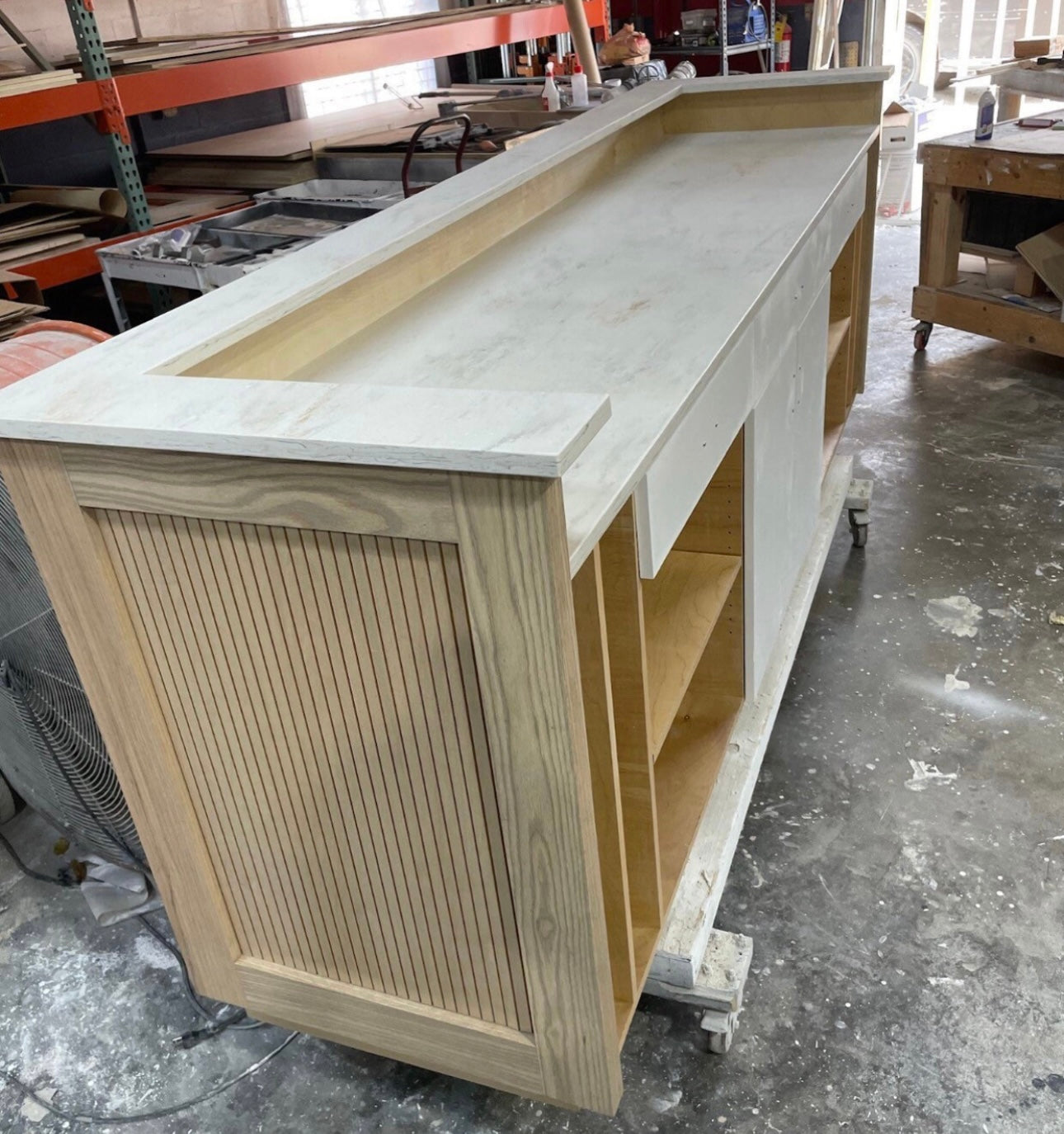 Wooden Retail Counter Cash Wrap