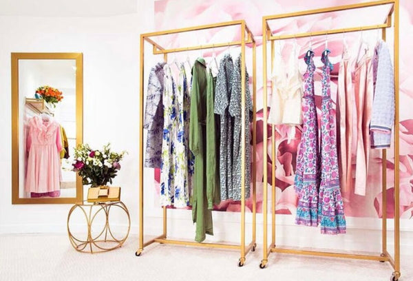 Gold Rolling Clothing Rack