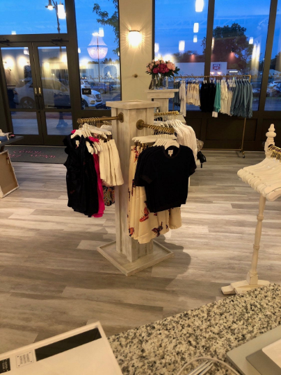 Retail Wooden Clothing Display Racks