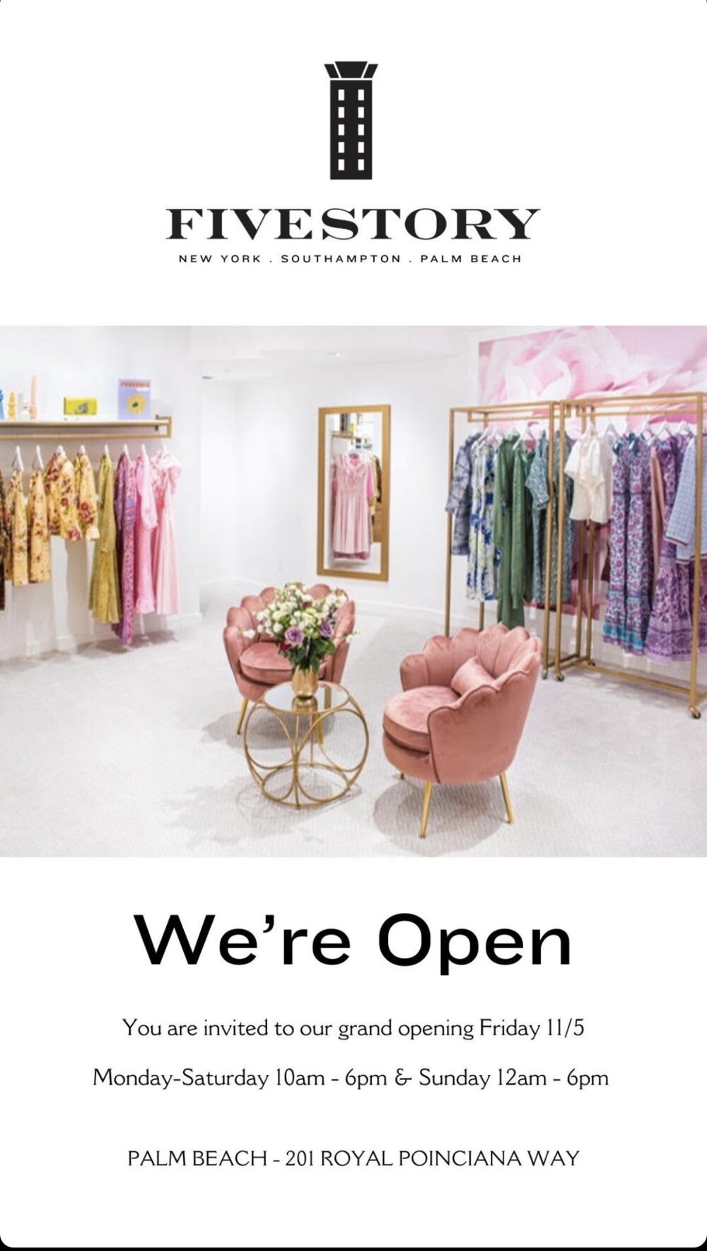 Gold Rolling Clothing Rack