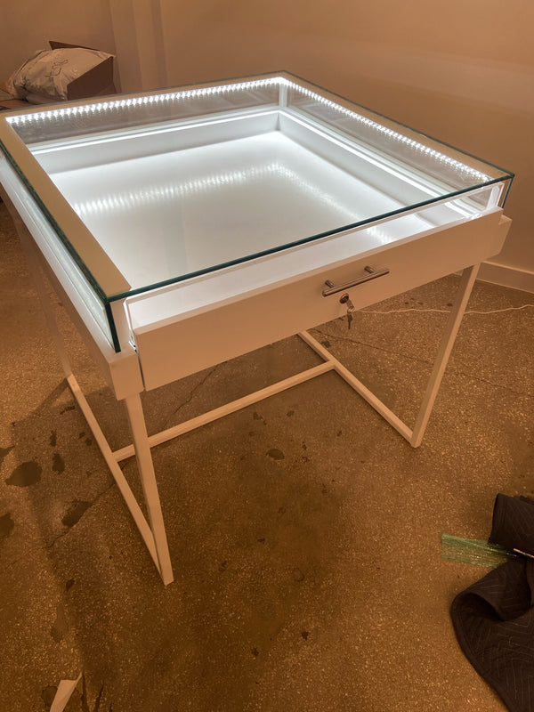 Glass Jewelry Display Case Stand