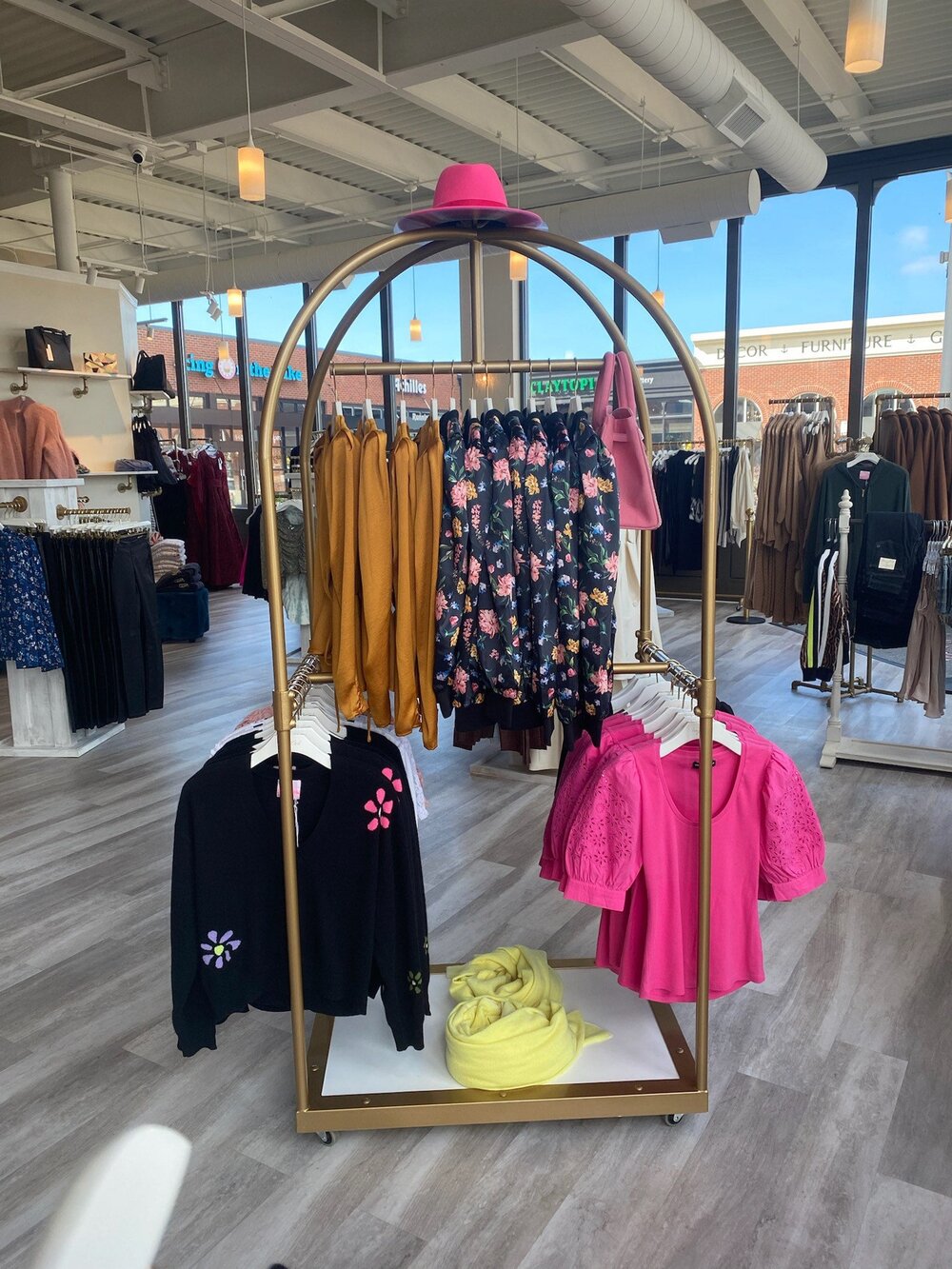 Gold Bellhop Clothing Rack