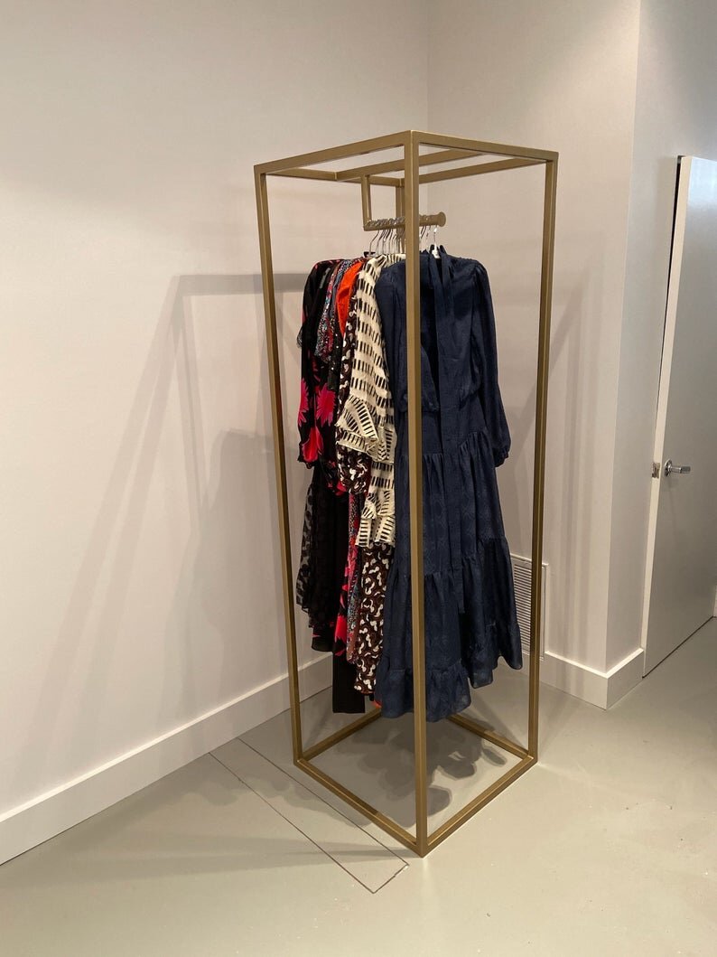 Gold Corner Display Rack Tower