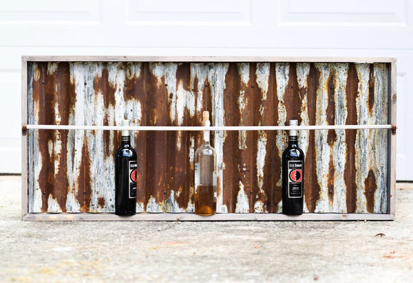 Rustic Handmade Wine Rack