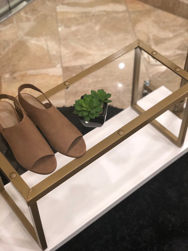 Gold Shoe Display Shelf