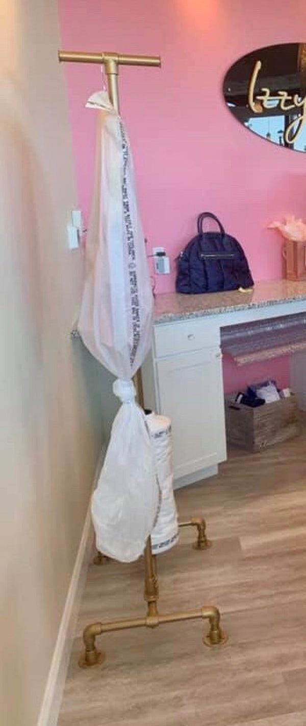 Gold Steaming Retail Rack With Garment Holder