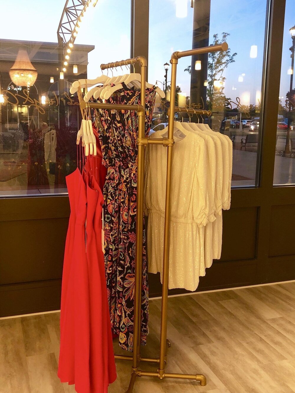 Gold 4-Way Retail Display Rack