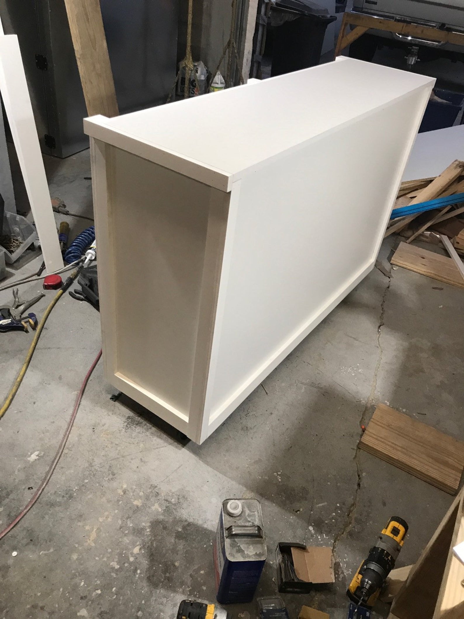 Rolling Handmade Wooden Cabinet White