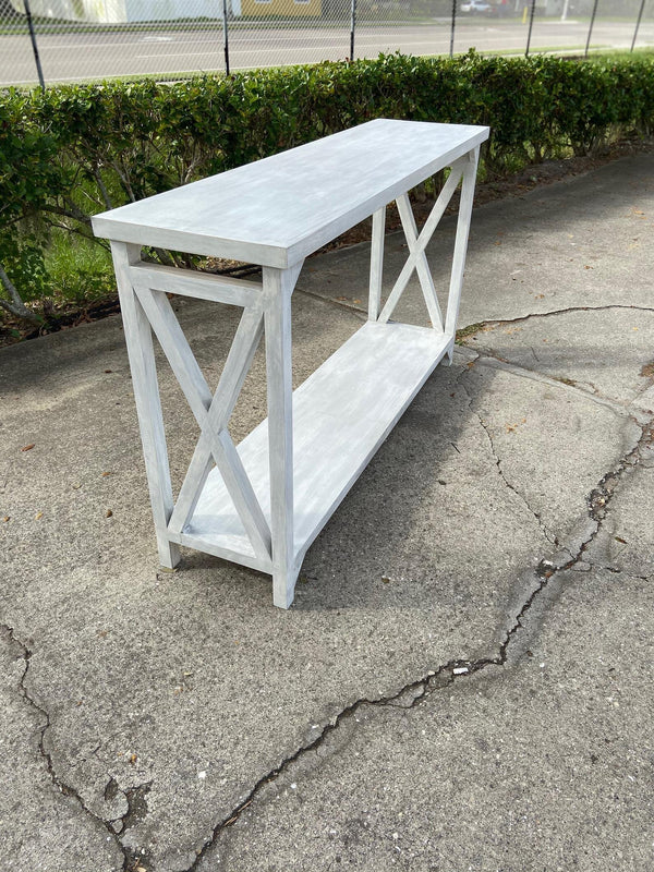 Farmhouse Rustic Shabby Chic Entry Table
