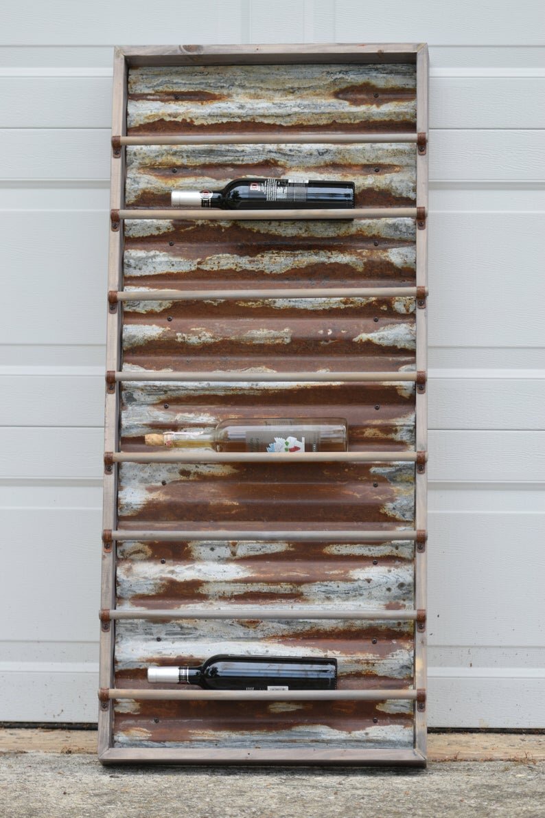Rustic Handmade Wine Rack
