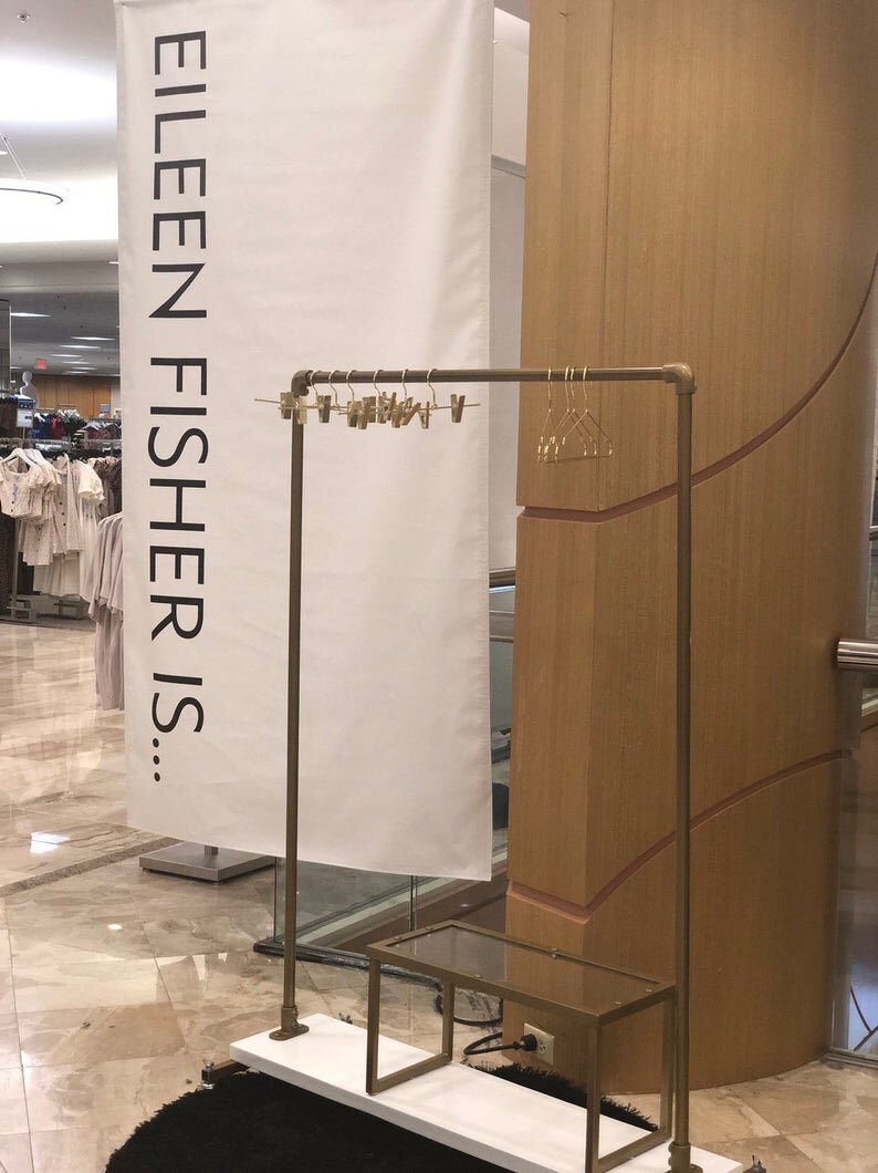 Gold Shoe Display Shelf