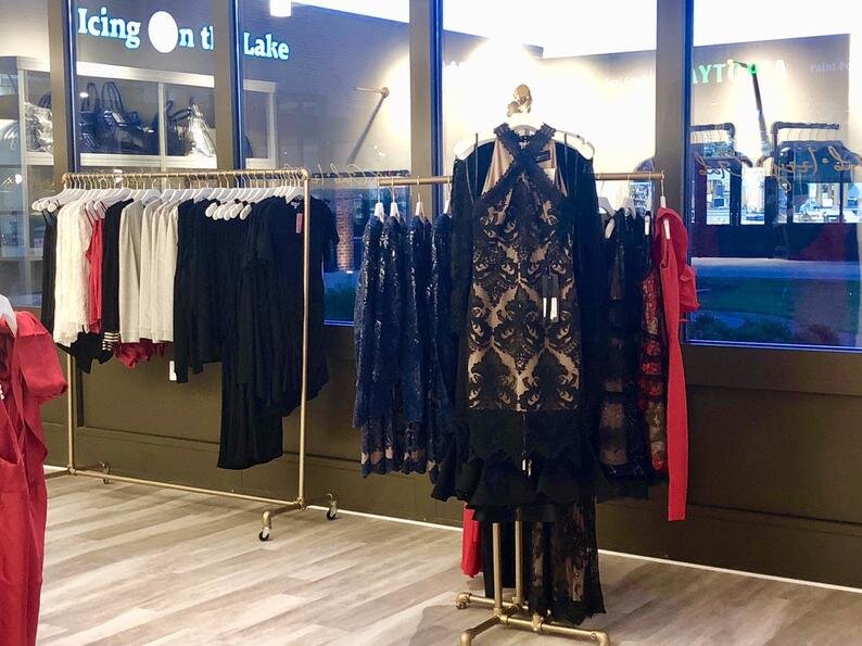 Gold 4-Way Retail Display Rack