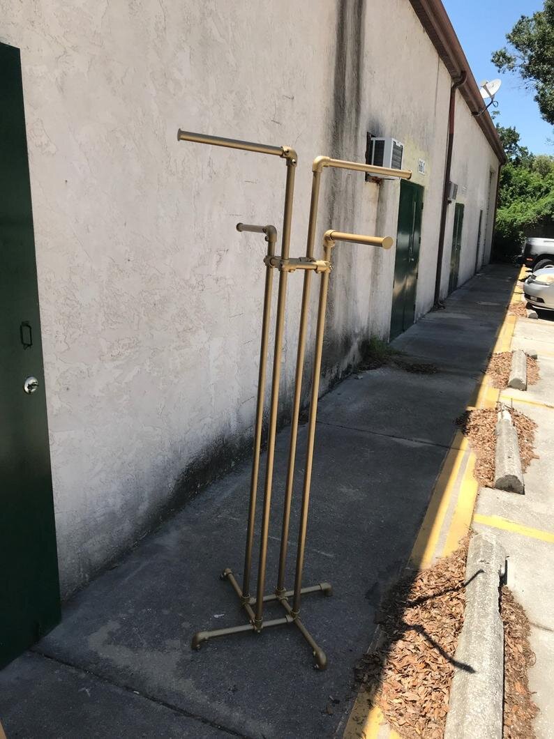 Gold 4-Way Retail Display Rack