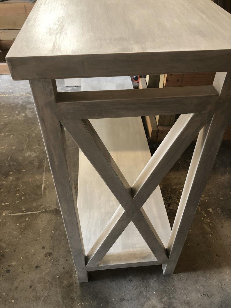 Farmhouse Rustic Shabby Chic Entry Table