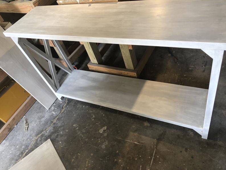 Farmhouse Rustic Shabby Chic Entry Table